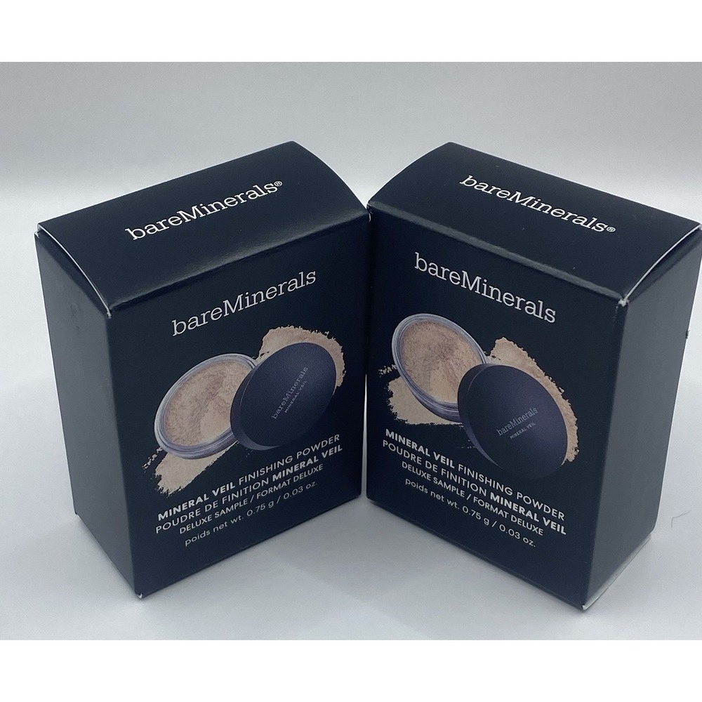2x BareMinerals Mineral Veil Finishing Powder .03 oz / .75g Travel Size